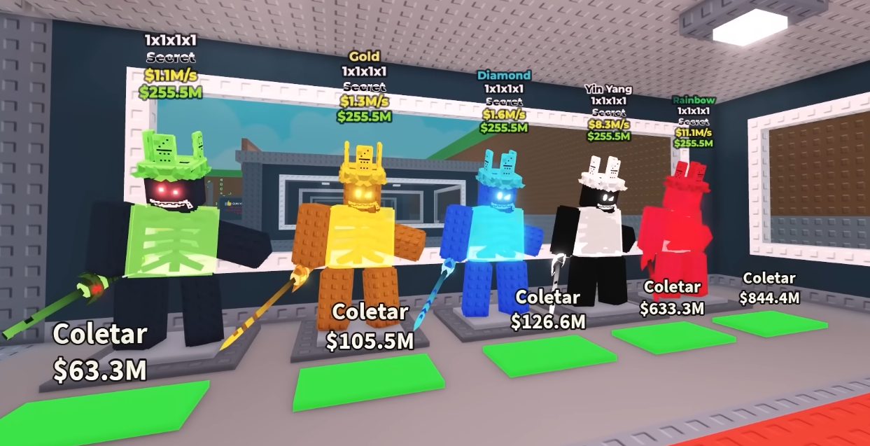 COLEÇÃO 1X1X1 (5 BRAINROTS)